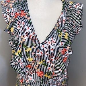 Floral Ruffle Blouse